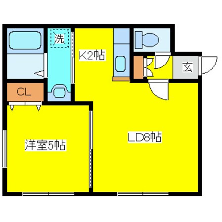 環状通東駅 徒歩2分 5階の物件間取画像